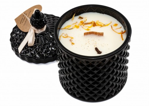 Świeca sojowa mandarynka drzewo sandałowe goździk