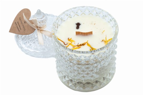 Świeca sojowa mandarynka drzewo sandałowe goździk