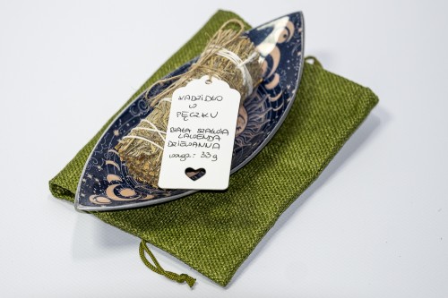 Biała szałwia, lawenda, dziewanna + podstawka