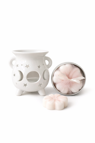 Kominek biały + wosk zapachowy