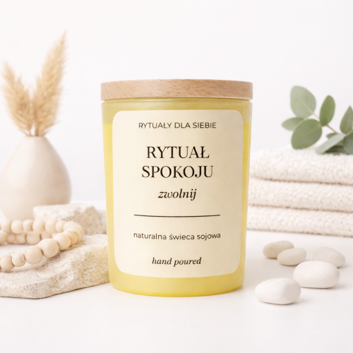 Świeca sojowa drzewne jabłko cedr paczula