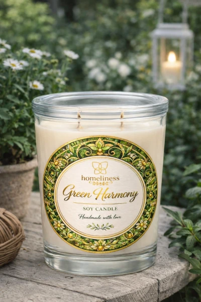 Świeca sojowa zielone liście cytrusy