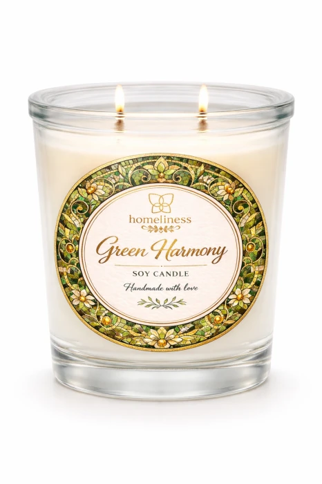 Świeca sojowa trawa cytrynowa kruszona mięta