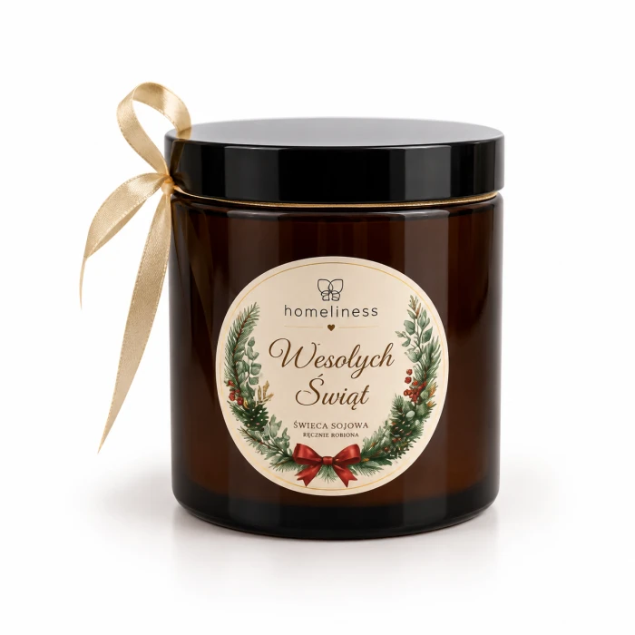 Świeca sojowa żurawina malina karmel